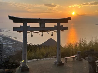 Fotobehang sunset in shikoku © Dario
