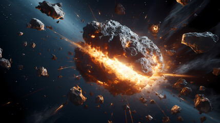 A major collision of planets, an epic cosmic event