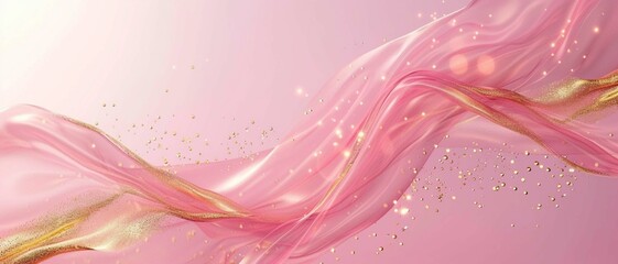 pink background design with luxury golden elements vector illustration