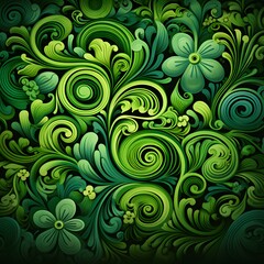 St. Patrick's Day image with a vibrant green background