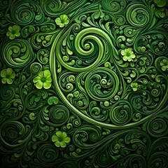 Fototapeta premium St. Patrick's Day image with a vibrant green background