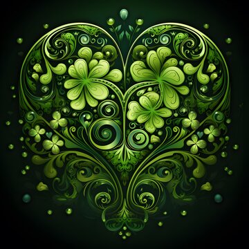 St. Patrick's Day image with a vibrant green background