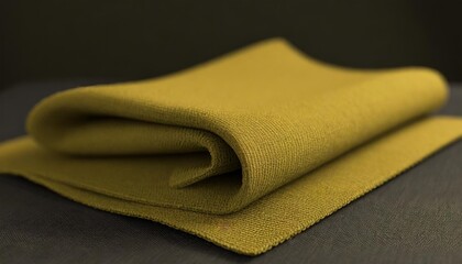 yellow fabric sample isolated with clipping path