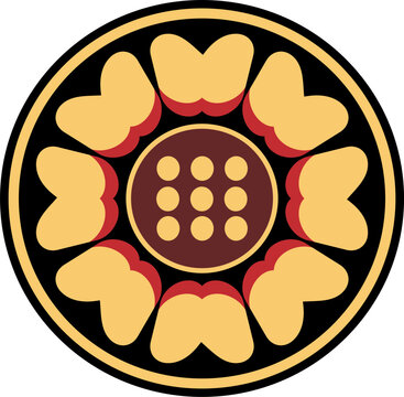 this is a symbol red lotus and white lotus pai sho game