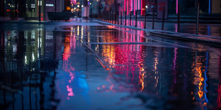blury reflecting the ambient light, in a outdoor setting