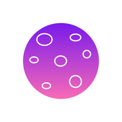 Moon Flat Gradient Style
