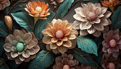 beautiful flower patterns floral background