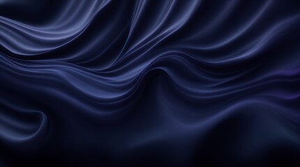 Quiet blue waves shape abstract fabric-like flowing pattern 