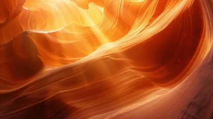 Fotobehang Radiance in Antelope Canyon: A Display of Light and Shadows in the Southwest's Majestic Geology © Farnaces