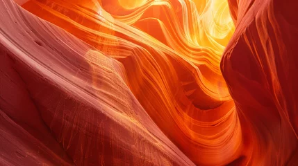 Foto op Aluminium Radiance in Antelope Canyon: A Display of Light and Shadows in the Southwest's Majestic Geology © Farnaces
