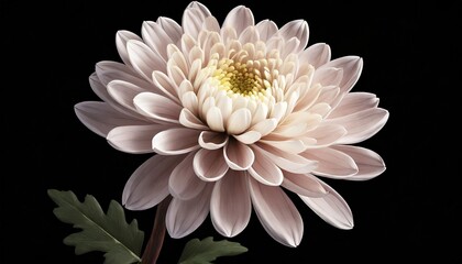chrysanthemum flower on isolated background with clipping path closeup transparent background nature