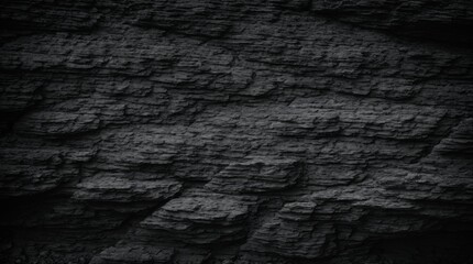 Raw textured black slate with unique lines and diverse shades blending naturally  - obrazy, fototapety, plakaty
