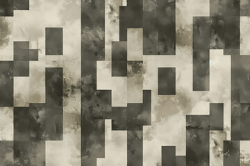White & Brown Abstraction, Blocky & Muted Tones