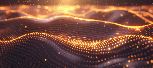 Obraz premium Digital Tech Glowing in Sunlight, Circuitry Close-Up