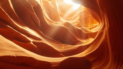 Keuken foto achterwand Natural Light Spectacle in Antelope Canyon: A Dance of Color and Form in Arizona's Depths © Farnaces