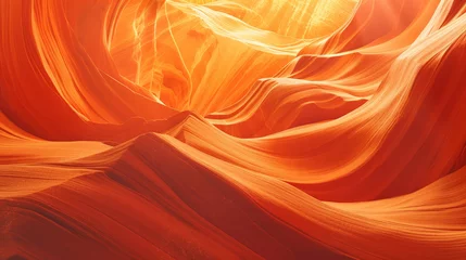 Schilderijen op glas Natural Light Spectacle in Antelope Canyon: A Dance of Color and Form in Arizona's Depths © Farnaces