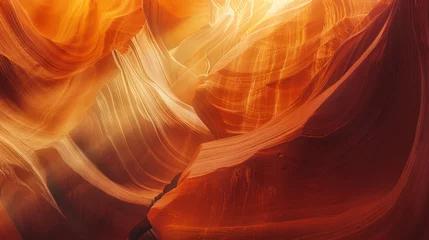 Fototapeten Natural Light Spectacle in Antelope Canyon: A Dance of Color and Form in Arizona's Depths © Farnaces