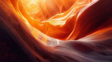 Obraz premium Natural Light Spectacle in Antelope Canyon: A Dance of Color and Form in Arizona's Depths