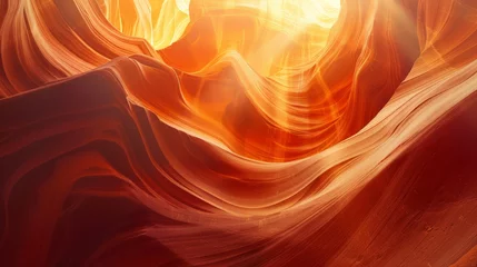 Photo sur Aluminium Rouge 2 Natural Light Spectacle in Antelope Canyon: A Dance of Color and Form in Arizona's Depths