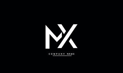 MX, XM, M, X Abstract Letters Logo Monogram
