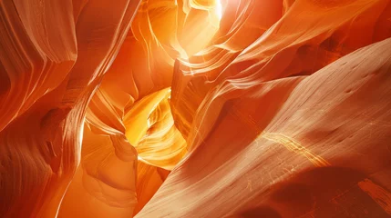 Poster Natural Light Spectacle in Antelope Canyon: A Dance of Color and Form in Arizona's Depths © Farnaces