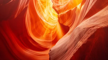 Papier Peint photo autocollant Rouge 2 Natural Light Spectacle in Antelope Canyon: A Dance of Color and Form in Arizona's Depths