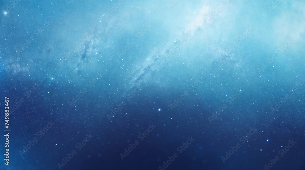 Wall mural serene tranquil space blending shades of blue with bits of twinkling specks