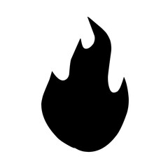 black and white of set fire icon
