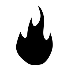 black and white of set fire icon