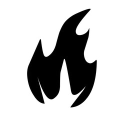 black and white of set fire icon