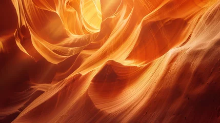 Fotobehang Interplay of Light and Geology in Antelope Canyon: A Visual Journey Through Arizona's Rock Formations © Farnaces