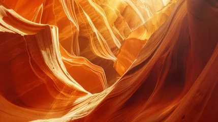 Papier Peint photo autocollant Rouge 2 Interplay of Light and Geology in Antelope Canyon: A Visual Journey Through Arizona's Rock Formations