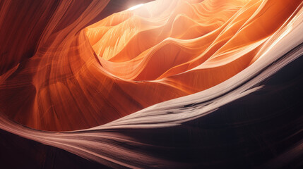Interplay of Light and Geology in Antelope Canyon: A Visual Journey Through Arizona's Rock Formations - obrazy, fototapety, plakaty