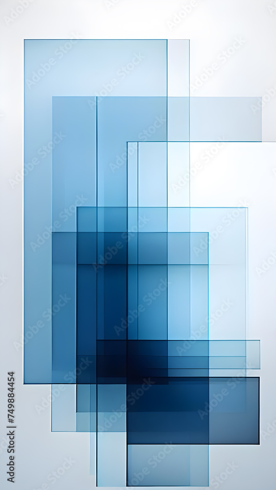 Aufkleber geometric-art-featuring-layered-shapes-with-a-translucent-overlay-linear-patterns-weaving-through