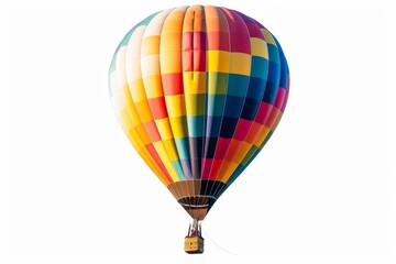 Multicolored rainbow balloon isolated on a white background