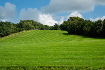 Obraz premium beautiful green hill for grass skiing in Rettenbach, Austria