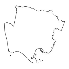 Middlesex County map, administrative division of Jamaica. Vector illustration.