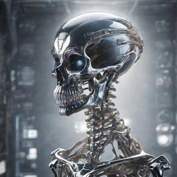 Cyborg skeleton background Very Cool