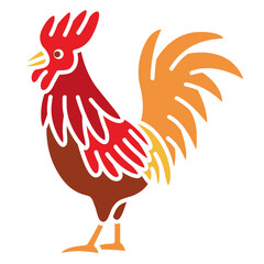 rooster mascot illustration