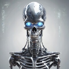 Cyborg skeleton background Very Cool - obrazy, fototapety, plakaty