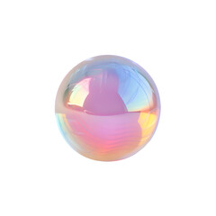 sphere glass pink color isolated on transparent background