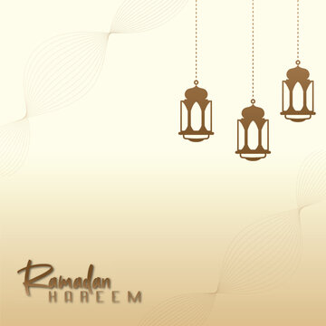 premium luxury greeting feed design for social media celebrating the blessed month of Ramadan
