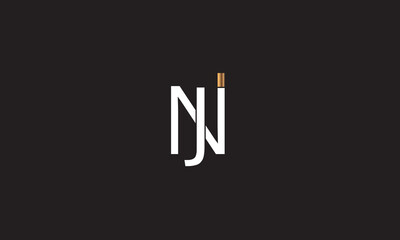 JN, NJ , J , N , Abstract Letters Logo Monogram	