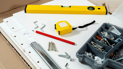 accessories for assembling furniture on disassembled furniture