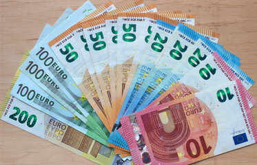 Euro money. The national currency of the European Union