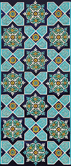 Arabic architectural patterns  colored. Islamic architecture, background,mosaic tiles.