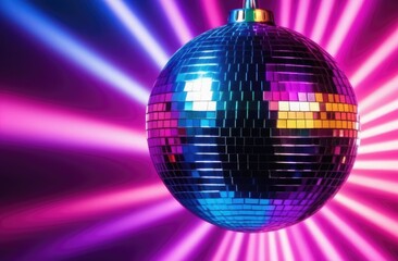 Fototapeta premium purple disco ball