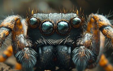 Piercing Stare of a Leaping Spider