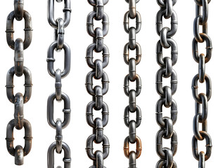 Variety of Vertical Chains Different Shapes and Materials Compilation