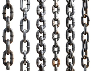 Variety of Vertical Chains Different Shapes and Materials Compilation